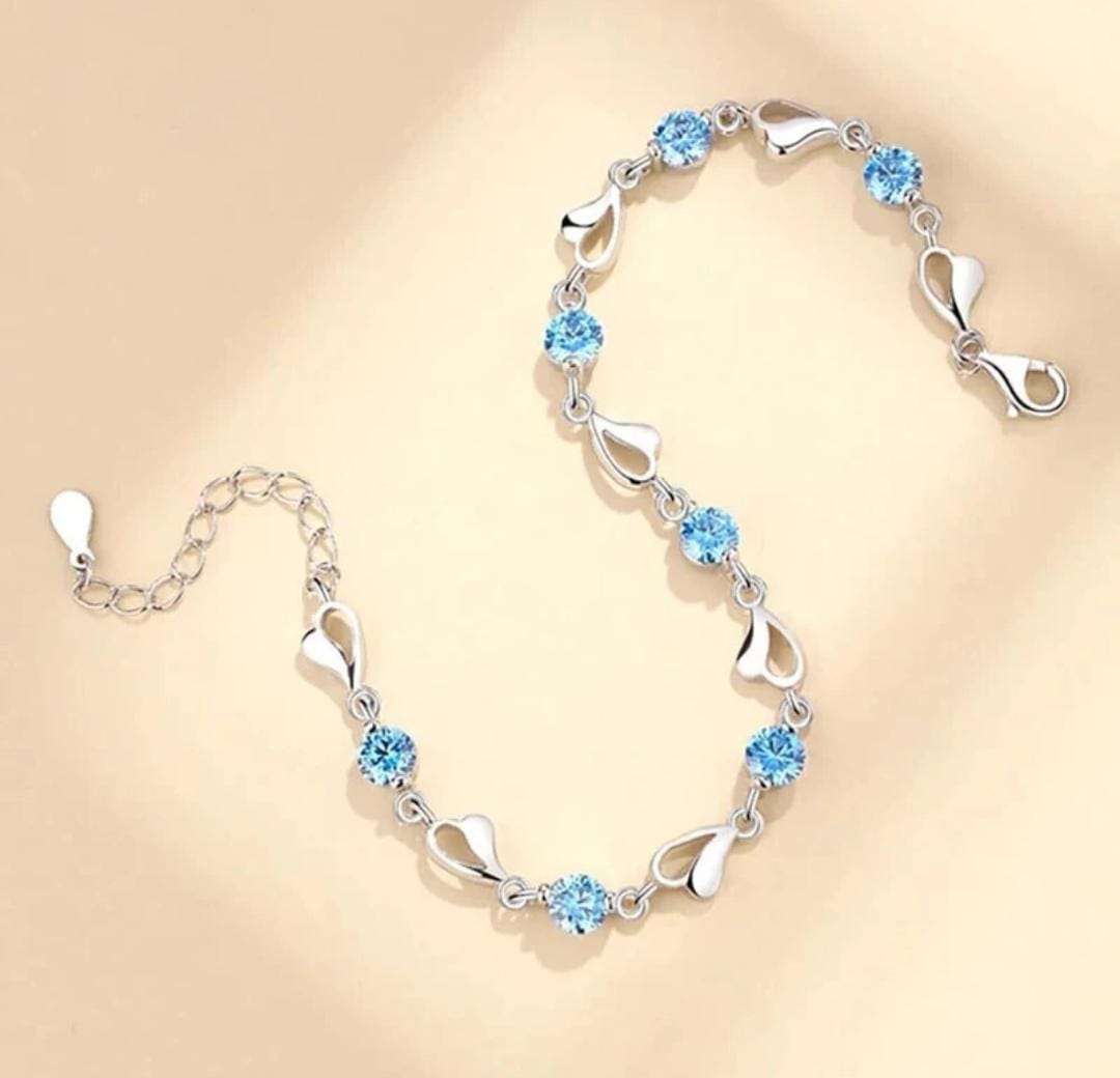 Blue Floral Wave Bracelet - view 2
