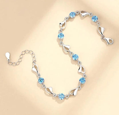 Blue Floral Wave Bracelet - view 2