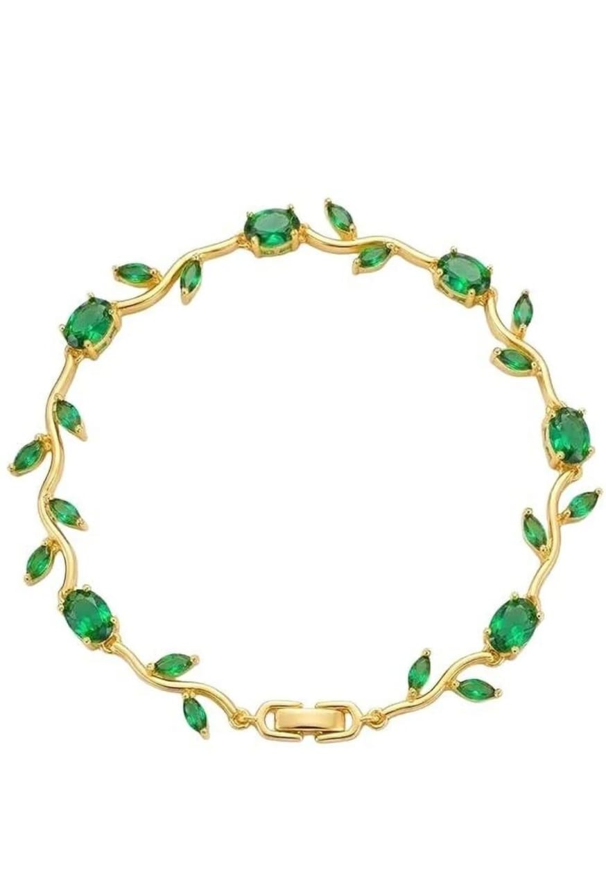 Green Leaf Stone Bracelet