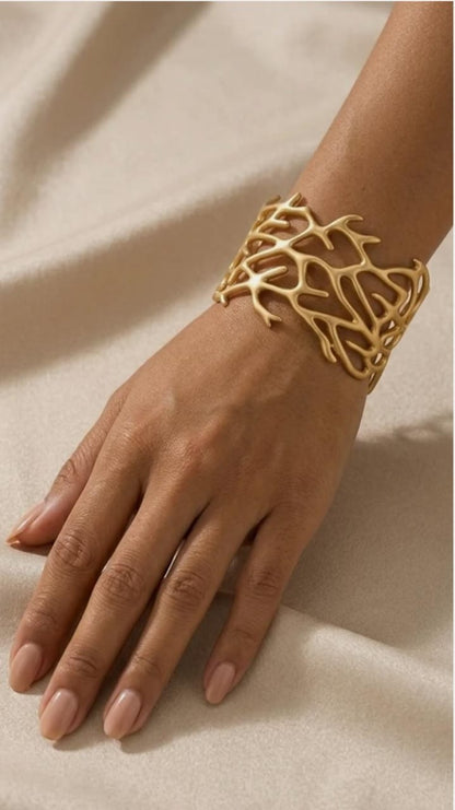 Gold Statement Cuff Duo - included item 2