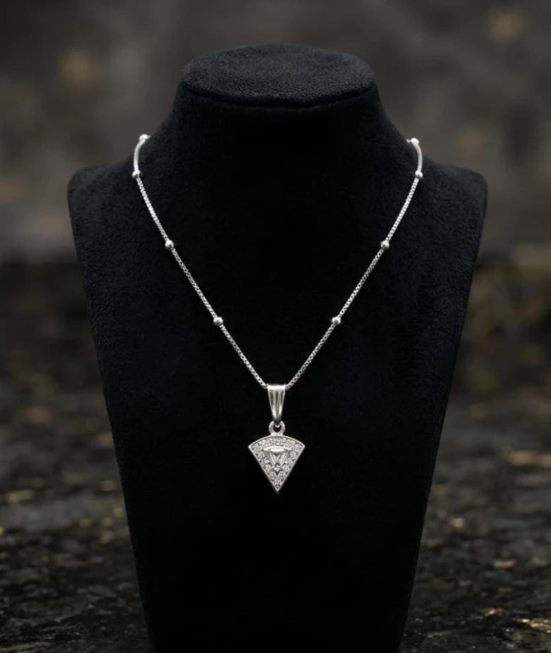Clear Drop Pendant Necklace