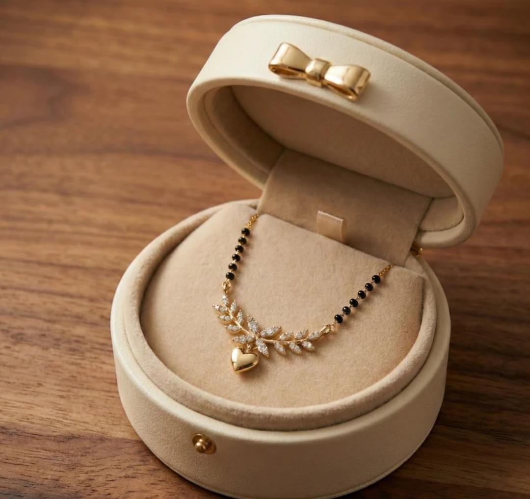 Leaf Heart Mangalsutra Necklace