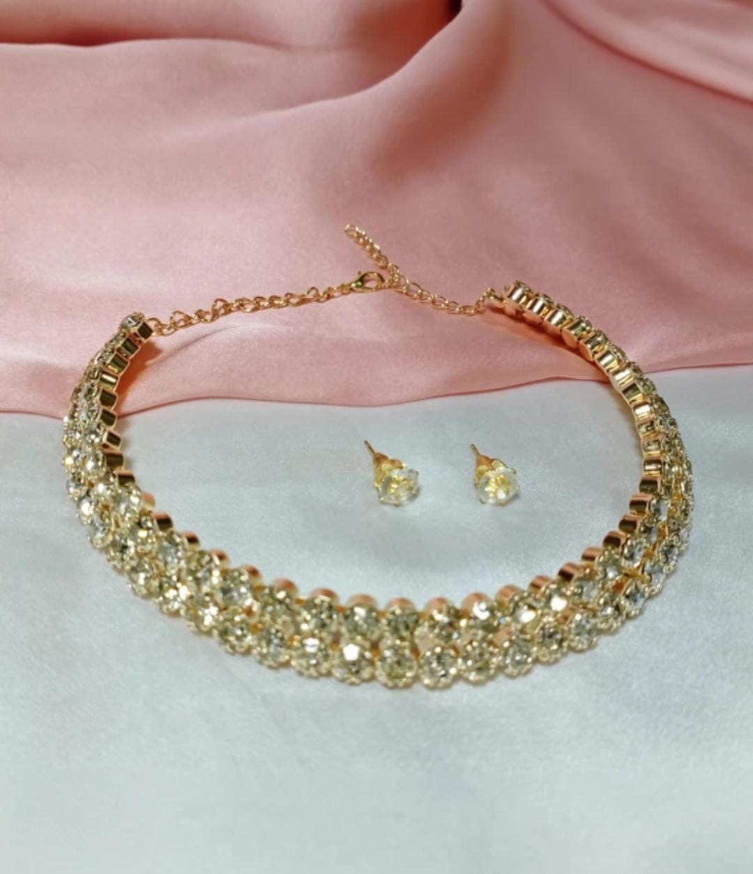 Gold Stone Choker Set